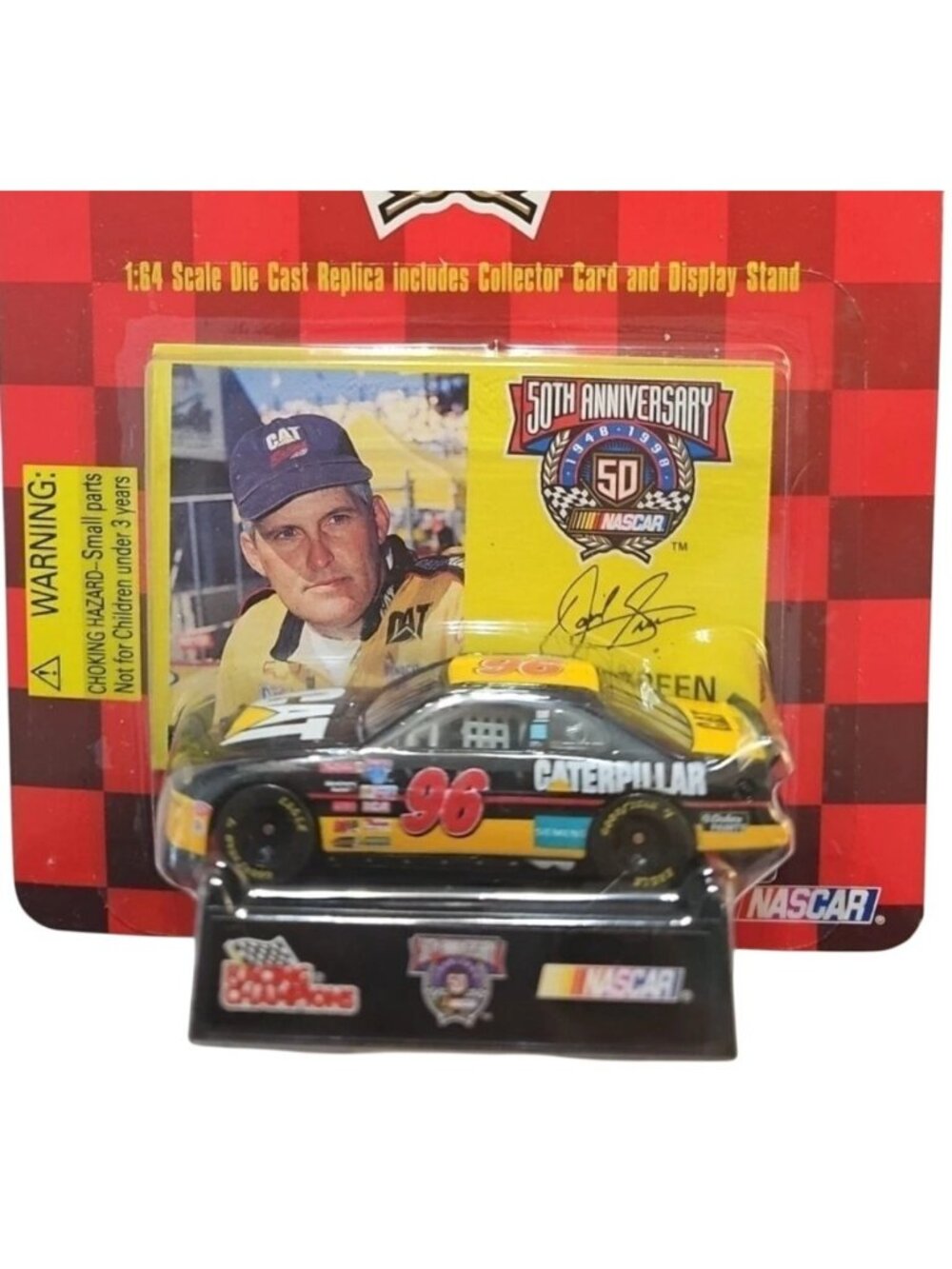 VTG Die Cast Racing Champions NASCAR 50th Anniversary David Green 96 Car Card St - Picture 3 of 4